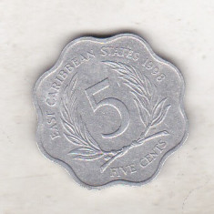 bnk mnd East Caribbean States 5 centi 1998