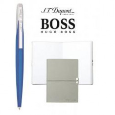 Set Pix Jet Blue Silver S.T. Dupont si Note Pad Grey Hugo Boss foto