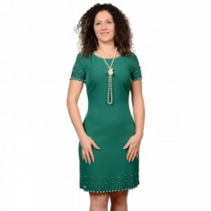 Rochie verde tip creion foto