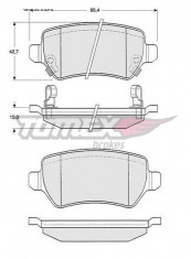 Set placute frana punte spate pentru Opel Astra, Zafira B, Meriva ; VT-12-97 foto