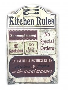 Tablou Motivational Kitchen Rules 30 x 46 cm foto mare Tablou Motivational Kitchen Rules 30 x 46 cm foto mare