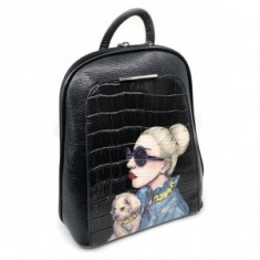 Rucsac Piele Gaga Mademoiselle Noir foto