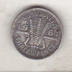 bnk mnd Australia 3 pence 1961 argint