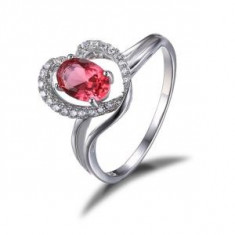 Inel Pink Love Safir Logodna marimea 6 foto