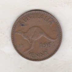 bnk mnd Australia 1 penny 1951 , cangur