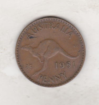 bnk mnd Australia 1 penny 1951 , cangur foto