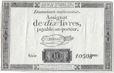 1792 (24 X), 10 livres (A-66b-Ass-36i) - Fran?a! (CRC: 72%) foto