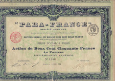 Para-France actiune 200 franci 1925 FRANTA bancar? foto
