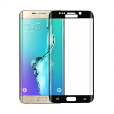 Folie Sticla Curbata Samsung Galaxy S6 Edge Neagra foto