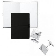 Set Butoni Square Palladium S.T. Dupont si Note pad Black Hugo Boss foto