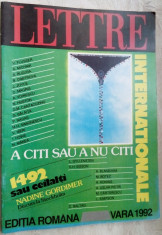 AL DOILEA NUMAR AL REVISTEI LETTRE INTERNATIONALE - EDITIA ROMANA / VARA 1992 foto