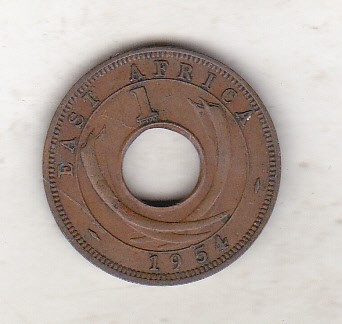 bnk mnd East Africa 1 cent 1954 foto