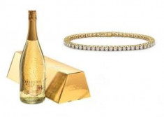 Set cadou Borealy Rose Goldy Diamonds Tennis Classic si sampanie cu foita de aur Osterreich Gold Infuhr foto