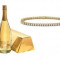 Set cadou Borealy Rose Goldy Diamonds Tennis Classic si sampanie cu foita de aur Osterreich Gold Infuhr