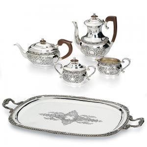 Luxury Coffee Tea Silver Plated Gift Set by Chinelli made in Italy Luxury Coffee Tea Silver Plated Gift Set by Chinelli made in Italy