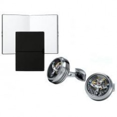 Set Butoni Tourbillon Luxury Silver si Note pad Black Hugo Boss foto