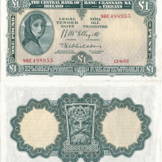 1957 (12 VI), 1 pound (P-57c.4) - Irlanda - stare XF+++/aUNC!