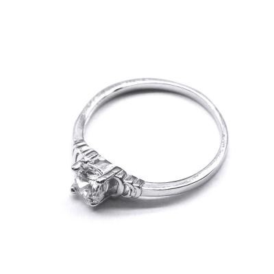 Inel elegant din argint 925 rodiat cu zirconii foto mare Inel elegant din argint 925 rodiat cu zirconii foto mare