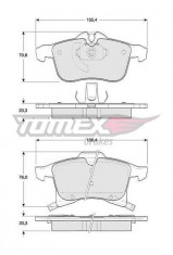 Set placute frana punte fata pentru Opel Combo, Corsa C, Corsa D, Meriva A, Zafira B; VT-13-00 foto