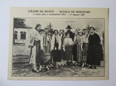 Carte postala necirc.Valenii de Munte/N.Iorga-Scoala misionare 1925,stare f.buna foto