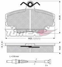 Set placute frana pentru Dacia Logan, Megane, Clio - VTT-11-78 foto