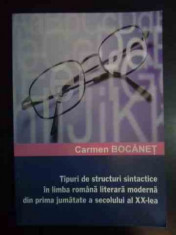 Tipuri De Structuri Sintactice In Limba Romana Literara Moder - Carmen Bocanet ,541818 foto