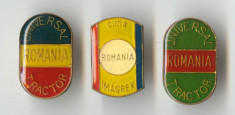 TRACTOR - EXPORT ROMANIA - Lot 3 Insigne - anii 1970 - OFERTA foto