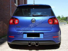 Prelungire bara spate GOLF V R32 cu doi iesiri pentru evacuare, din plastic ABS pentru VW Golf 5 - PBS66426 foto