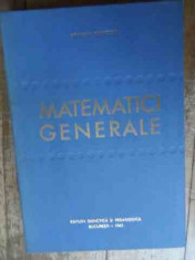 Matematici Generale - Romulus Cristescu ,539301 foto