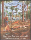 PALAU 1995 ANIMALE PREISTORICE DINOZAURI, Nestampilat