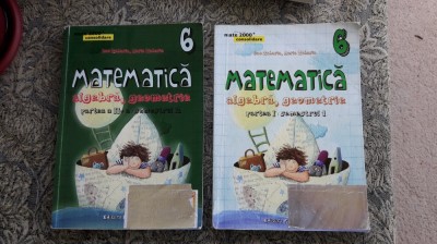 MATEMATICA ALGEBRA GEOMETRIE CLASA A VI A PARTEA 1 + 2 DAN ZAHARIA foto