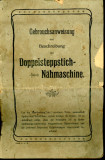 Manual prospect utilizare masina de cusut Hermann Kohler - Saxonia A si B 1880