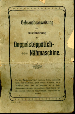 Manual prospect utilizare masina de cusut Hermann Kohler - Saxonia A si B 1880 foto