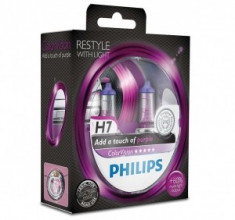 SET 2 BECURI H7 ROZ COLOUR VISION PINK PHILIPS 60 12972CVPPS2 foto