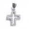 Pandantiv argint 925 rodiat cruce cu zirconii albe