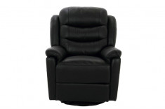 Fotoliu Recliner tapitat cu piele ecologica Renzo Black, l88xA94xH116,5 cm foto