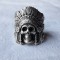 INEL argint VOLSTEAD ANGLIA rar CAP INDIAN APACHE SKULL de colectie RAR splendid