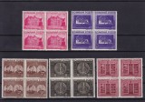 ROMANIA 1941 LP 143 FUNDATIA CAROL I BLOCURI DE 4 TIMBRE MNH, Nestampilat