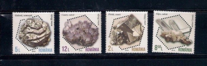 ROMANIA 2018 - MINERALE DIN ROMANIA, MNH - LP 2200