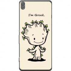 Husa Minimalist I&amp;#039;m Groot Drawing Sony Xperia Xa foto