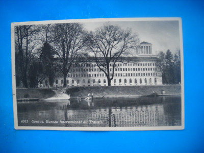 HOPCT 174 P ELVETIA GENEVA /BIROUL DE MUNCA IN 1937 -STAMPILOGRAFIE-CIRCULATA foto