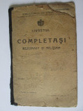 Cumpara ieftin Raritate! Livret de completas rezervist si militian din contingentul 1910, Romania 1900 - 1950, Documente