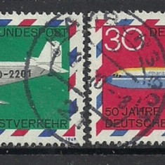 GERMANIA1969 – AVIOANE TRANSPORT PASAGERI, serie stampilata, J23