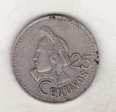 bnk mnd Guatemala 25 centavos 1991 foto