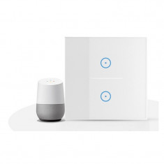 Intrerupator Touch Dublu WIFI Direct - Compatibil Google Home si Amazon Alexa foto