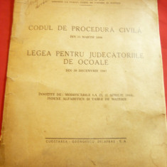 C.G.C.Zotta- Codul de procedura civila 1900 si Legea Judecatorii Ocoale 1907