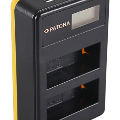 PATONA | Incarcator DUAL USB cu display LCD pt Fuji NP-W126