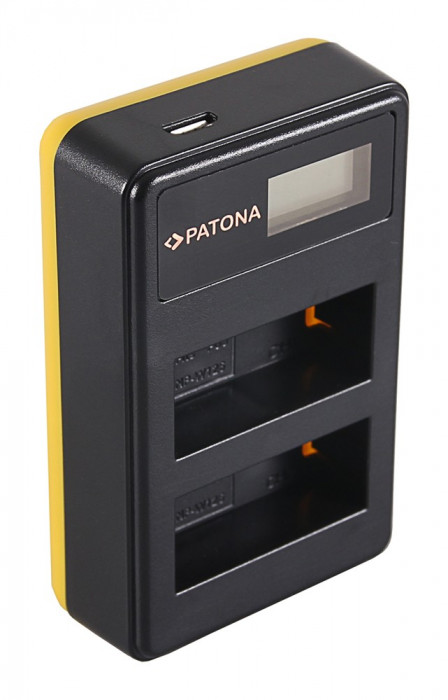 PATONA | Incarcator DUAL USB cu display LCD pt Fuji NP-W126