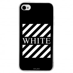 Husa Blach White Stripes APPLE Iphone 4 foto