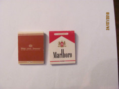 CA - Lot 2 cutii chibrituri mai vechi ASTOR si MARLBORO complete foto